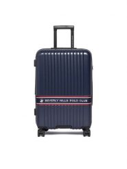 Beverly Hills Polo Club Walizka średnia CEO-BHPC-M-006-08-NAVY Granatowy. Niebieskie walizki męskie Beverly Hills Polo Club, bez wzorów, z tworzywa sztucznego, średnie. Za 359.99 zł.