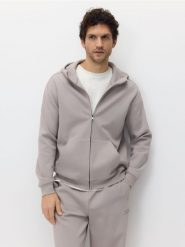 Rozpinana bluza z kapturem - beżowy. Brązowe bluzy z kapturem męskie Reserved, l, bez wzorów, z dzianiny, z kapturem. Za 139.99 zł.