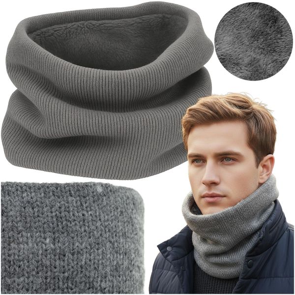 Komin męski na szyję czarny Trizand uniwersalny rozmiar ciepły stylowy dodatek n. Szare szaliki męskie TRIZAND, bez wzorów, eleganckie. Za 30.90 zł.