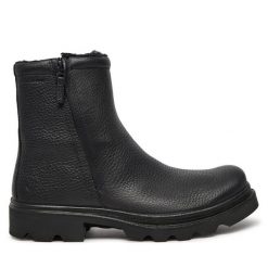 Botki ECCO. Czarne sztyblety męskie ecco, bez obcasa, bez zapięcia. Za 809.99 zł.