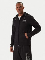 EA7 Emporio Armani Bluza 7M001314 AF13512 Czarny Regular Fit. Czarne bluzy rozpinane męskie EA7 Emporio Armani, m, bez wzorów, z bawełny, bez ramiączek, bez kaptura. Za 529.99 zł.