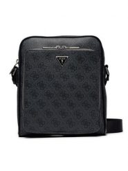 Guess Saszetka HMMILO P4260 Czarny. Czarne saszetki męskie Guess, z aplikacjami, ze skóry. Za 279.99 zł.