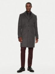 Boss Płaszcz wełniany H-Hyde 50525739 Szary Slim Fit. Szare płaszcze męskie Boss, na zimę, m, bez wzorów, z wełny, bez kaptura. Za 2,799.00 zł.