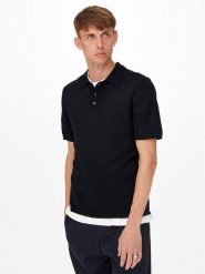 Only & Sons Polo Wyler 22022219 Granatowy Regular Fit. Niebieskie koszulki polo męskie Only & Sons, m, bez wzorów, z wiskozy, bez kołnierzyka, bez ramiączek. Za 129.99 zł.
