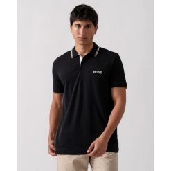 Polo BOSS Paddy Pro NERO (50469102-009). Czarne koszulki polo męskie Hugo Boss, m, bez wzorów, sportowe, bez kołnierzyka, bez ramiączek. Za 349.00 zł.