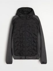 Kurtka przeciwdeszczowa - szary. Szare kurtki męskie Sinsay, l, bez wzorów, bez ramiączek, bez kaptura. Za 99.99 zł.