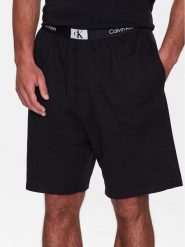 Calvin Klein Underwear Szorty piżamowe 000NM2417E Czarny Regular Fit. Czarne szorty męskie Calvin Klein Underwear, bez wzorów, z bawełny. Za 209.99 zł.