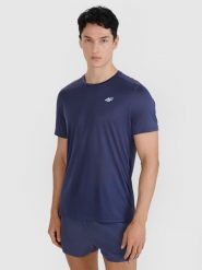 4F Koszulka do biegania regular szybkoschnąca męska - szara XXL. Szare t-shirty sportowe męskie 4f, m, bez wzorów, z dzianiny, klasyczne, bez ramiączek. W wyprzedaży za 119.99 zł.