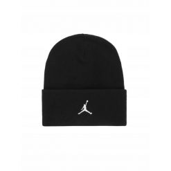 Czapka zimowa NIKE JORDAN SATIN BEANIE. Czarne czapki męskie Jordan, na zimę, bez wzorów, sportowe. Za 158.00 zł.