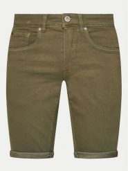Petrol Industries Szorty jeansowe M-1030-SHO005 Beżowy Regular Fit. Brązowe szorty męskie Petrol Industries, bez wzorów, z bawełny. Za 199.99 zł.