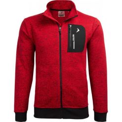 Bluza męska BLM610 - czerwony melanż - Outhorn. Czerwone bluzy rozpinane męskie Outhorn, melanż. W wyprzedaży za 99.99 zł.