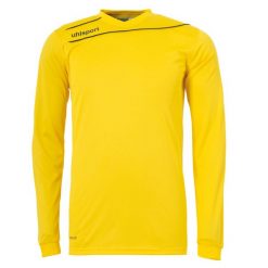 Jersey Uhlsport Stream 3.0 manches longues. Czarne koszulki męskie z długim rękawem Uhlsport, s, bez wzorów, z jersey, sportowe, bez kołnierzyka, bez ramiączek. W wyprzedaży za 70.50 zł.