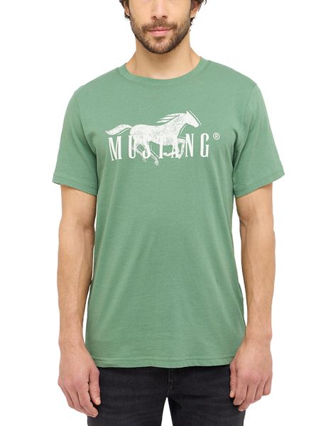 Męski T-Shirt Mustang Style Austin Dark Ivy 1016279 6326. T-shirty męskie Mustang, m, bez wzorów, bez kołnierzyka, bez ramiączek. Za 69.99 zł.