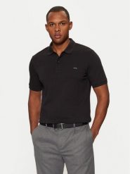 Calvin Klein Polo K10K111196 Czarny Slim Fit. Czarne koszulki polo męskie Calvin Klein, m, bez wzorów, z bawełny, bez kołnierzyka, bez ramiączek. Za 209.99 zł.