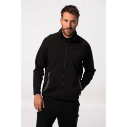Męska Rozpinana bluza dresowa FLEXNAMIC® fitness stójka. Czarne bluzy rozpinane męskie JAY-PI, m, bez wzorów, z bawełny, bez ramiączek, bez kaptura. Za 343.99 zł.