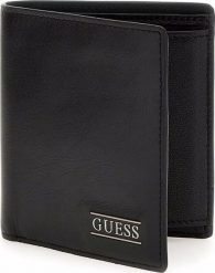 Guess Portfel męski NEW BOSTON czarny. Czarne portfele męskie Guess, z aplikacjami. Za 242.33 zł.
