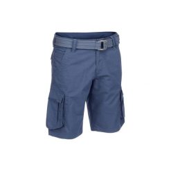 Spodenki TRAVEL 100 męskie. Niebieskie szorty męskie QUECHUA, z tkaniny. Za 99.99 zł.