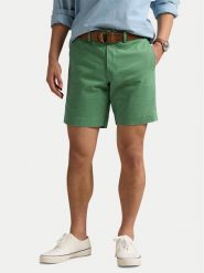 Polo Ralph Lauren Szorty materiałowe 710799213048 Zielony Straight Fit. Zielone szorty męskie Polo Ralph Lauren, bez wzorów, z bawełny. Za 389.99 zł.