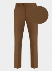 PAKO LORENTE – Spodnie męskie garniturowe P21WF-6G-074-Y. Brązowe eleganckie spodnie męskie Pako Lorente, bez wzorów, z elastanu, eleganckie. Za 99.99 zł.