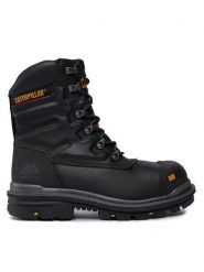 CAT Footwear Trapery Premier 8'' Wr Tx P720150 Czarny. Czarne buty zimowe męskie CAT Footwear, bez wzorów, z nubiku, bez obcasa, bez zapięcia. Za 759.99 zł.