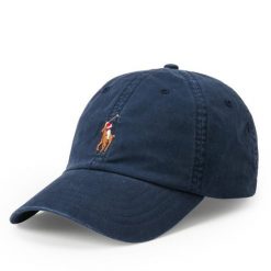 Czapka z daszkiem Polo Ralph Lauren. Niebieskie czapki męskie Polo Ralph Lauren, bez wzorów. Za 359.99 zł.