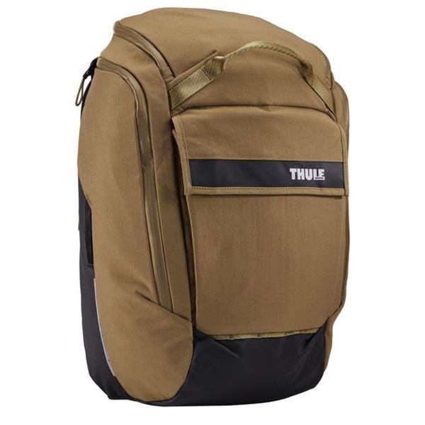 Sakwa i plecak rowerowy Paramount, nutria. Brązowe plecaki męskie Thule, bez wzorów. Za 849.90 zł.
