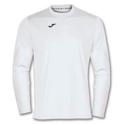 Koszulka do piłki nożnej męska Joma Combi z długim rękawem. Białe koszulki męskie z długim rękawem Joma, m, bez wzorów, sportowe, bez kołnierzyka, bez ramiączek. Za 47.99 zł.
