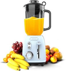 Cecotec Power Black Titanium RetroBlue 1,5 l Blender stołowy 1200 W Czarny, Jasny Niebieski. Blendery CECOTEC. Za 216.48 zł.