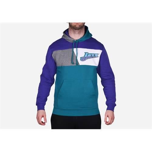 Bluzy sportowa męska Mitchell & Ness Utah Jazz. Fioletowe bluzy nierozpinane męskie Mitchell & Ness, m, bez wzorów, sportowe, bez ramiączek, z kapturem. Za 516.00 zł.