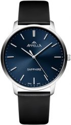 Zegarek męski Appella L70012.5215Q czarny. Czarne zegarki męskie Appella. Za 1,480.00 zł.