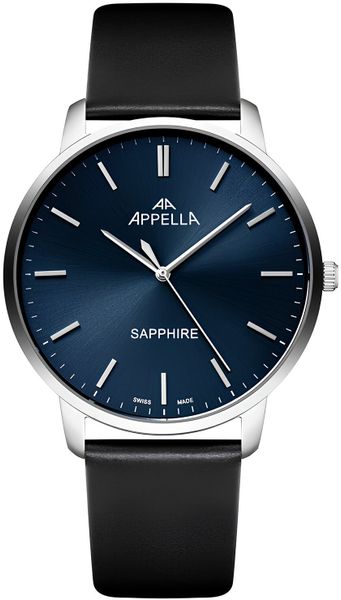 Zegarek męski Appella L70012.5215Q czarny. Czarne zegarki męskie Appella. Za 1,480.00 zł.