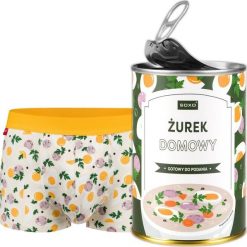 Soxo Męskie Bokserki Żurek w puszce idealny zabawny prezent dla Niego M. Bokserki męskie Soxo, m, bez wzorów. Za 65.99 zł.