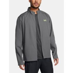 Kurtka do biegania męska Under Armour Storm Run. Szare kurtki męskie Under Armour, m, bez wzorów, sportowe, bez ramiączek, bez kaptura. Za 312.25 zł.