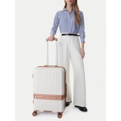 Walizka średnia Beverly Hills Polo Club. Brązowe walizki męskie Beverly Hills Polo Club, bez wzorów, średnie. Za 359.99 zł.