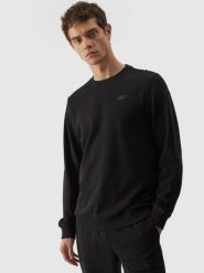 4F Bluza dresowa nierozpinana bez kaptura męska - czarna S. Czarne bluzy nierozpinane męskie 4f, m, bez wzorów, z bawełny, klasyczne, bez ramiączek, bez kaptura. W wyprzedaży za 99.99 zł.