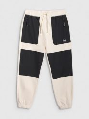 4F Spodnie polarowe joggery męskie - beżowe XXL. Brązowe spodnie dresowe męskie 4f, bez wzorów, z dresówki. Za 159.99 zł.