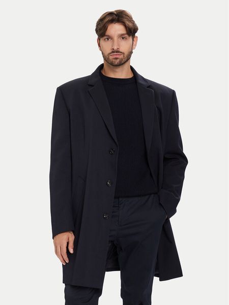 Bugatti Płaszcz wełniany 821628-84221 M Granatowy Regular Fit. Niebieskie płaszcze męskie Bugatti, na zimę, m, bez wzorów, z syntetyku, bez kaptura. Za 1,359.00 zł.