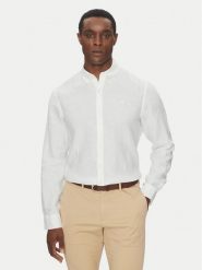 Michael Kors Koszula CS4400H4YT Biały Relaxed Fit. Białe koszule męskie Michael Kors, l, bez wzorów, ze lnu, bez kołnierzyka, bez ramiączek. Za 389.99 zł.