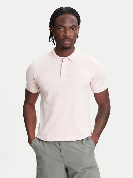United Colors Of Benetton Polo 3WG9U301Z Różowy Slim Fit. Czerwone koszulki polo męskie United Colors Of Benetton, l, bez wzorów, z bawełny, bez kołnierzyka, bez ramiączek. Za 99.99 zł.