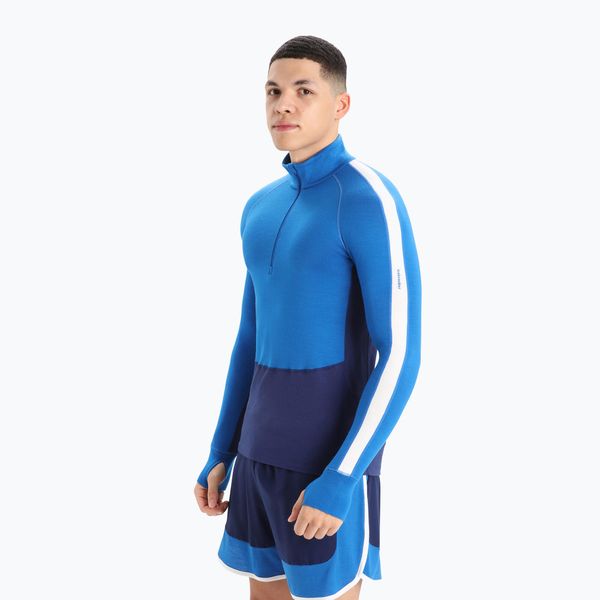Longsleeve termoaktywny męski icebreaker ZoneKnit 260 Half Zip. Niebieskie bielizna termoaktywna męska Icebreaker, m, bez wzorów, bez ramiączek, narciarskie. Za 299.99 zł.