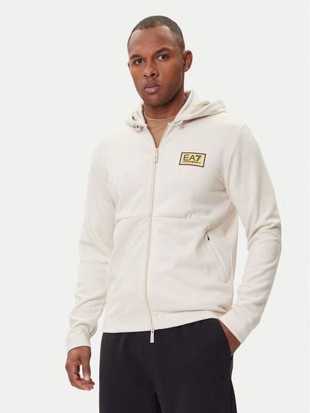 EA7 Emporio Armani Bluza 7M000675 AF16718 U1086 Beżowy Regular Fit. Brązowe bluzy rozpinane męskie EA7 Emporio Armani, m, bez wzorów, z syntetyku, bez ramiączek, bez kaptura. Za 479.99 zł.