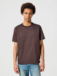 MESKA KOSZULKA WRANGLER SS SOLID TEE MOLE 112357357. T-shirty męskie Wrangler, xxl, bez wzorów, bez kołnierzyka, bez ramiączek. Za 69.99 zł.