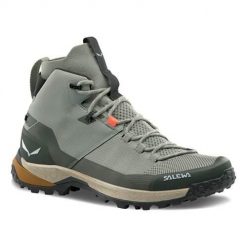 Buty trekkingowe męskie Salewa Puez Knit Mid Powertex. Szare buty trekkingowe męskie Salewa, bez wzorów, z materiału, za kostkę, bez zapięcia, trekkingowe. Za 1,079.99 zł.