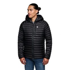 Kurtka Puchowa Męska Black Diamond Approach Down Hoody. Czarne kurtki męskie Black Diamond, m, bez wzorów, z puchu, sportowe, bez ramiączek, bez kaptura. W wyprzedaży za 1,340.00 zł.