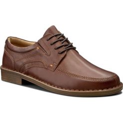 Półbuty LASOCKI FOR MEN MI07-A510-366-01A. Brązowe eleganckie półbuty męskie Lasocki For Men, ze skóry, bez obcasa, bez zapięcia. W wyprzedaży za 94.98 zł.