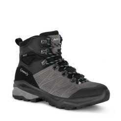 Buty sportowe trekkingowe męskie Aku Adapta Gore-tex na szlak w góry. Czarne buty trekkingowe męskie Aku, bez wzorów, z gore-texu, sportowe, bez obcasa, bez zapięcia. Za 399.00 zł.