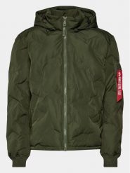 Alpha Industries Kurtka przejściowa Logo 108107 Zielony Regular Fit. Zielone kurtki męskie Alpha Industries, m, bez wzorów, z syntetyku, bez ramiączek, bez kaptura. Za 899.99 zł.