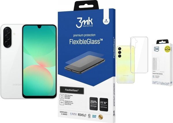 Smartfon Samsung Galaxy A26 5G 6/128GB Biały (8806097072874) + FlexibleGlass + Etui Clear Case. Białe smartfony SAMSUNG. Za 967.00 zł.