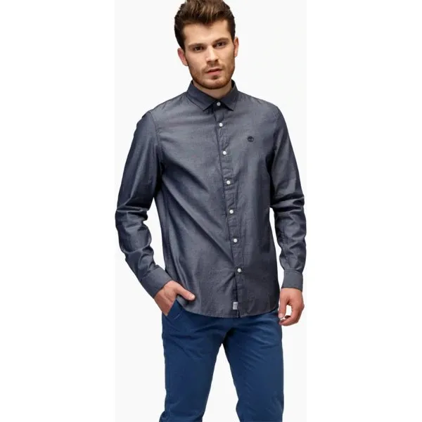 Timberland Koszula Ls Milford Solid Oxford Slim , niebieski, rozmiar M. Niebieskie koszule męskie Timberland, m, bez wzorów, z materiału, bez kołnierzyka, bez ramiączek. W wyprzedaży za 207.99 zł.