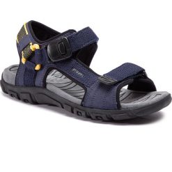 Sandały GEOX - U S.Strada B U9224B 000AF C0657 Navy/Yellow. Niebieskie sandały męskie Geox, z materiału, bez zapięcia. W wyprzedaży za 239.00 zł.